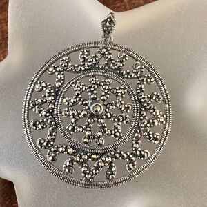 Sterling silver marcasite pendant
